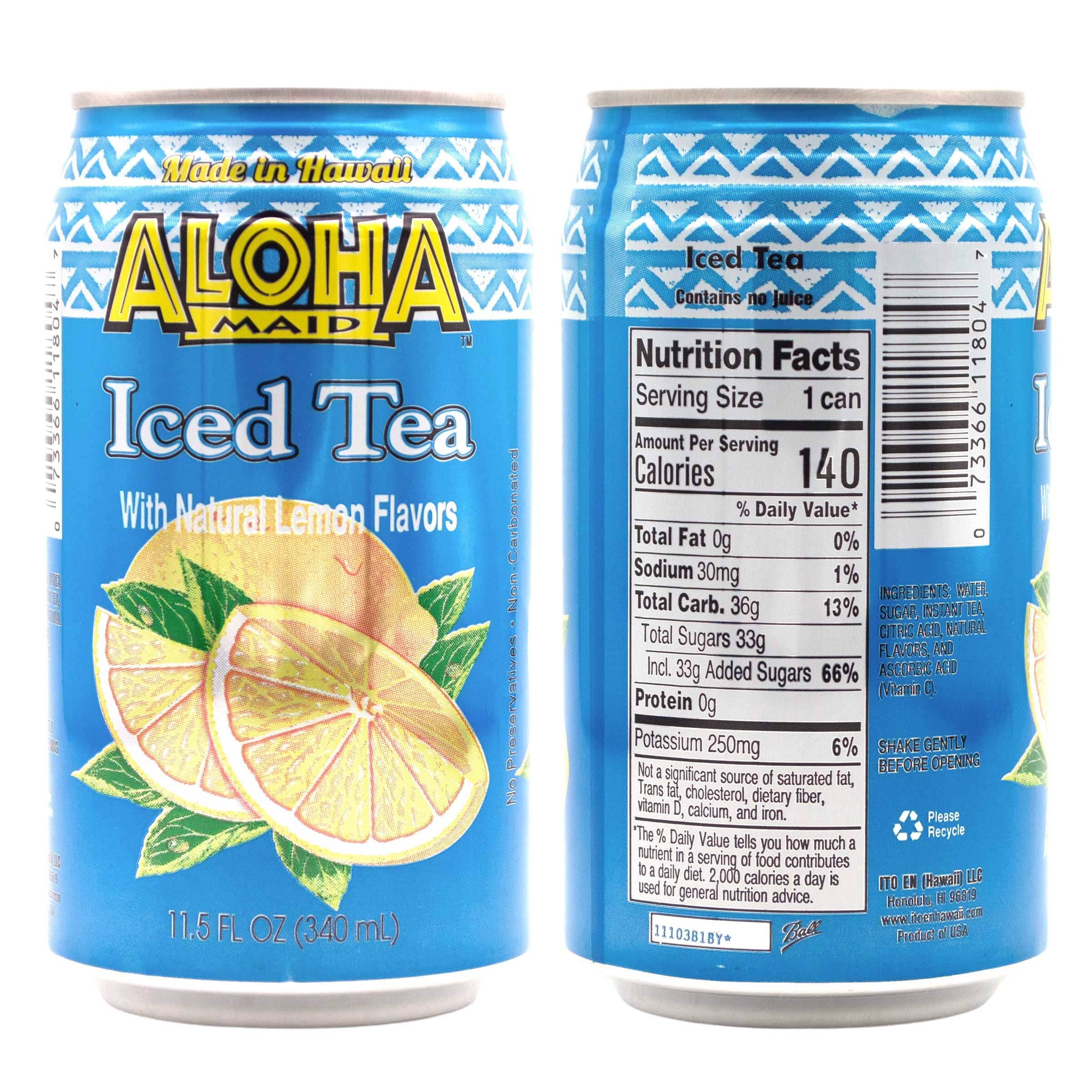 Aloha Maid Drinks, Signature Variety Pack, 4 Flavors, 3 Cans per Flavor, Total 12 Cans
