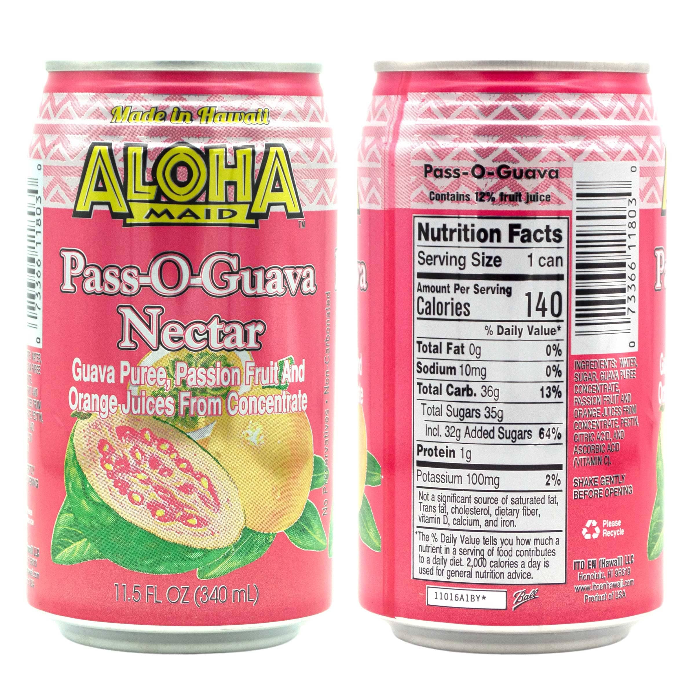 Aloha Maid Drinks, Signature Variety Pack, 4 Flavors, 3 Cans per Flavor, Total 12 Cans