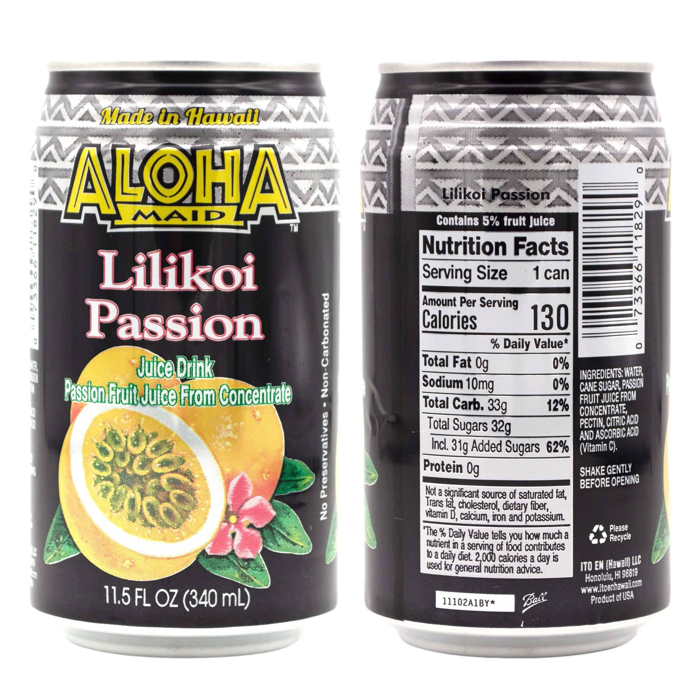 Aloha Maid Drinks, Signature Variety Pack, 4 Flavors, 3 Cans per Flavor, Total 12 Cans