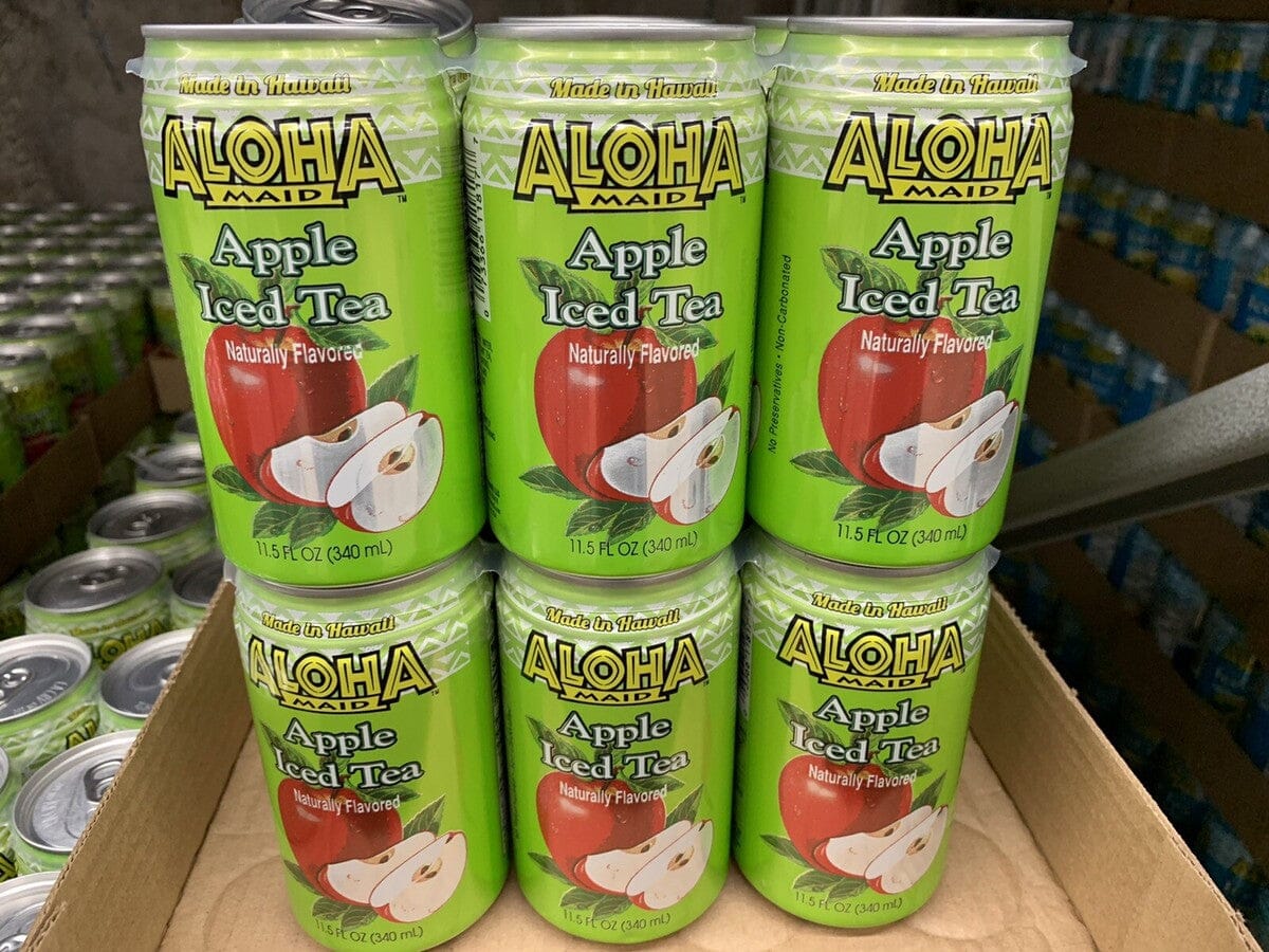Aloha Maid Natural, Apple Iced Tea, 11.5 Fluid Ounce, Pack of 6