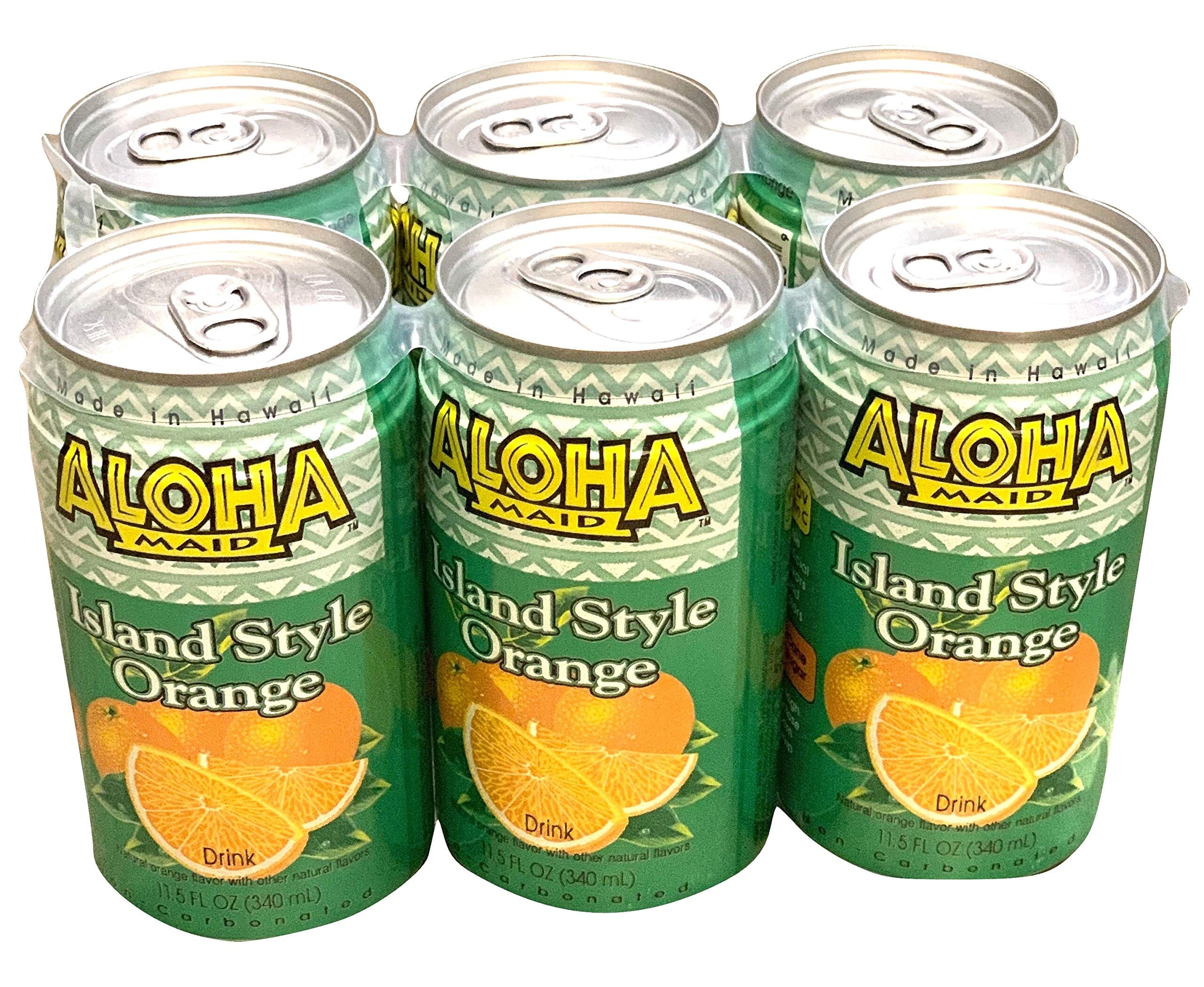 Aloha Maid Natural, Island Style Orange, 11.5 Fluid Ounce, Pack of 6