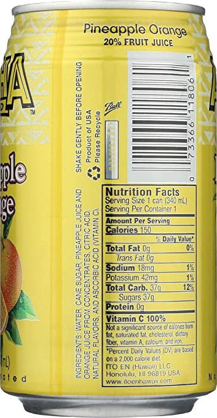 Aloha Maid Pineapple Orange Juice, 11.5 Fl. Oz., 6 Count