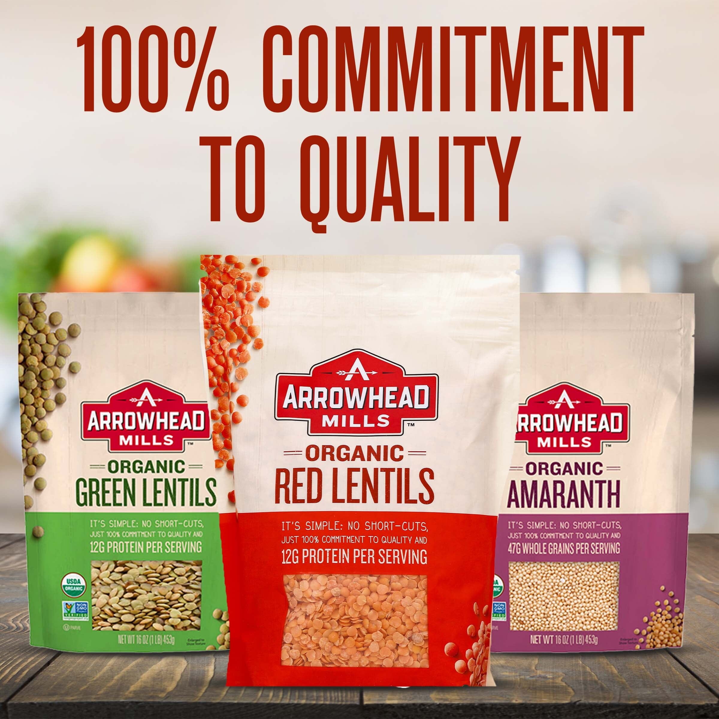 Arrowhead Mills Organic Red Lentils, 16 Oz Bag