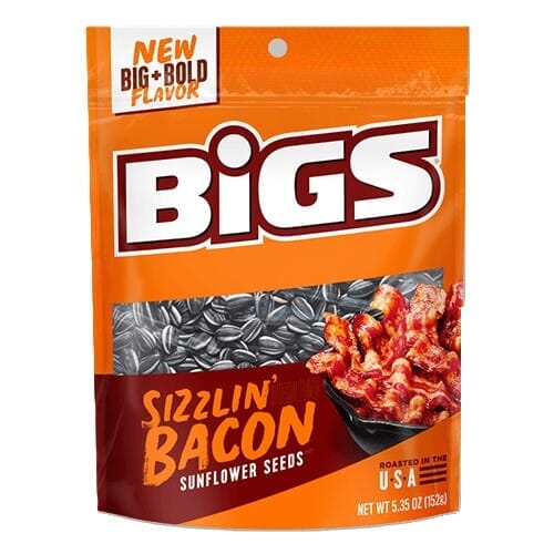 BIGS Bacon Salt Sizzlin' Bacon Sunflower Seeds, 5.35-Ounce Bag