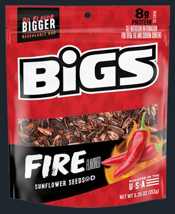 Bigs Fire Flavored Sunflower Seeds, Spicy Sunflower Seeds, 5.35 Ounce