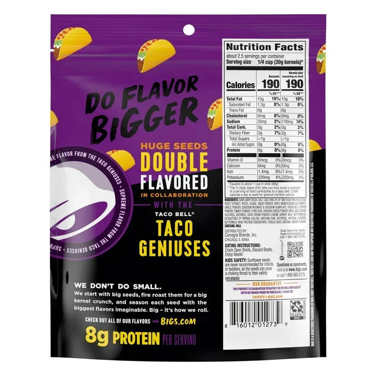 BIGS Taco Supreme Sunflower Seeds, 5.35 Ounce