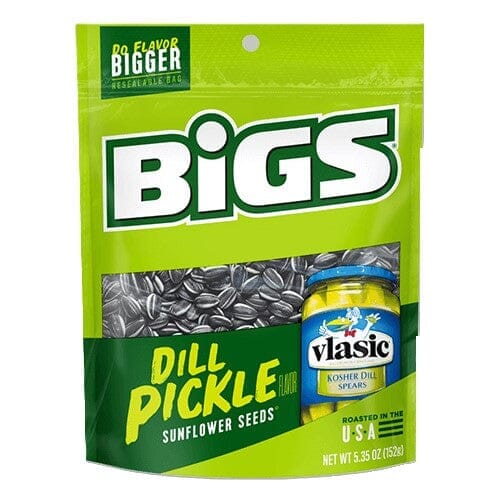 BIGS Vlasic Dill Pickle Sunflower Seeds, 5.35-Ounce Bags
