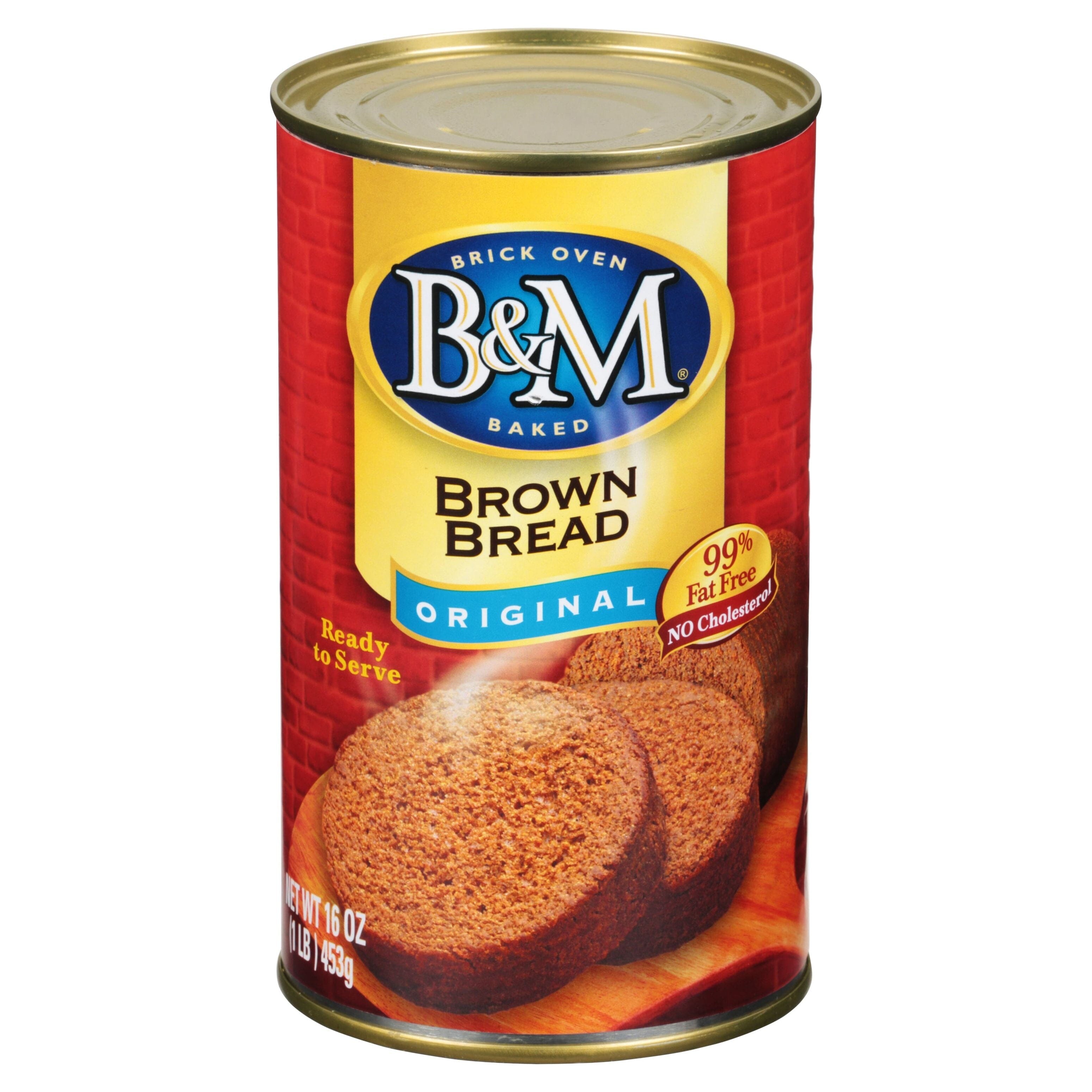B&M Original Brown Bread, Shelf-Stable, 16 oz Can