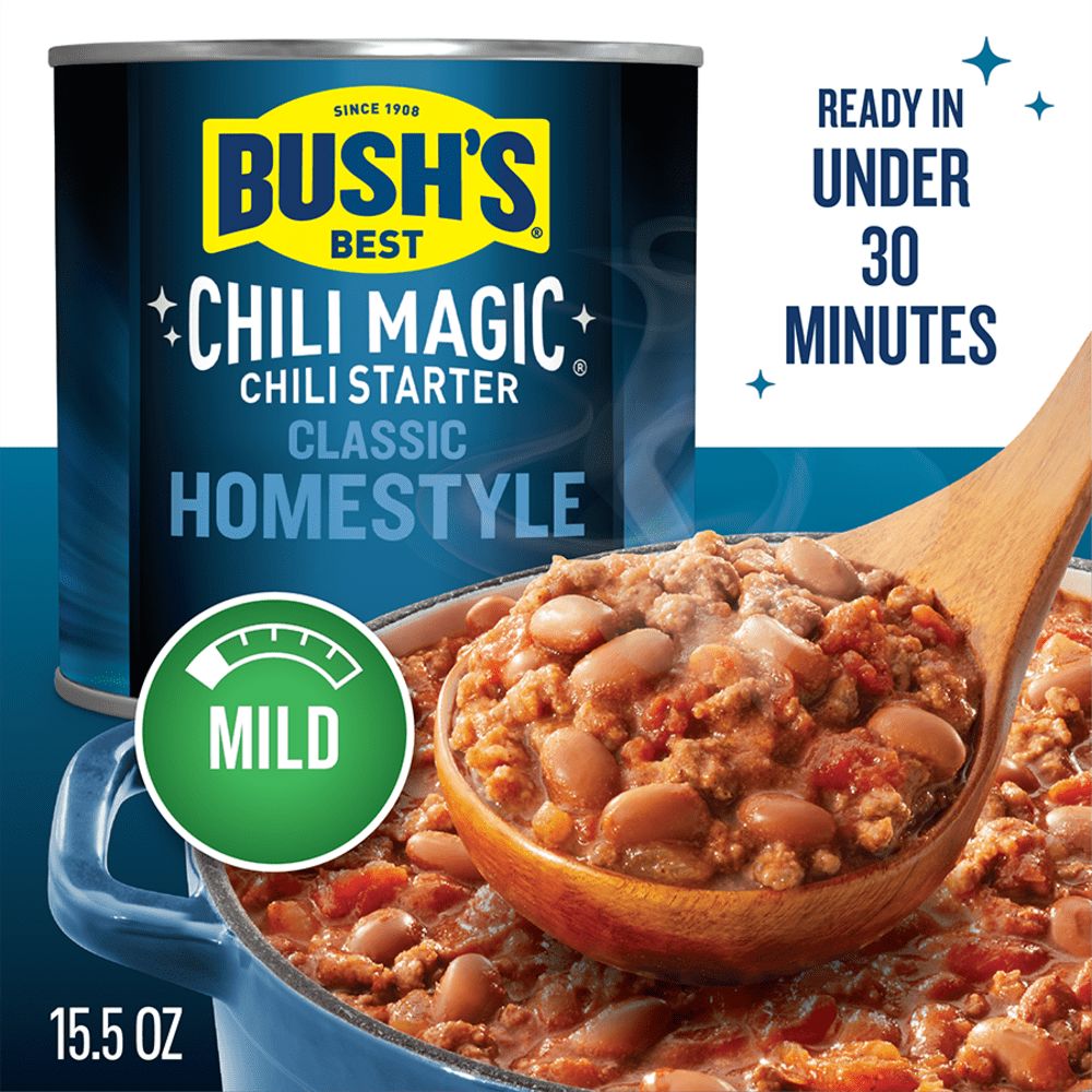Bush's Classic Homestyle Chili Magic, Canned Beans, 15.5 oz Can