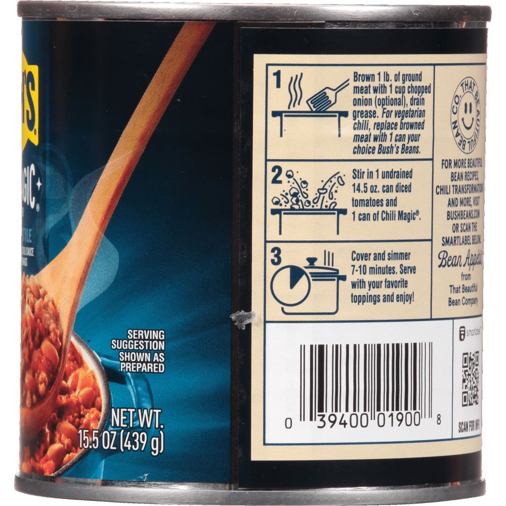 Bush's Classic Homestyle Chili Magic, Canned Beans, 15.5 oz Can