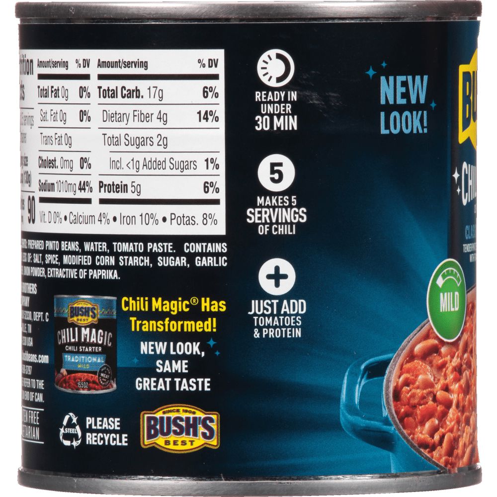 Bush's Classic Homestyle Chili Magic, Canned Beans, 15.5 oz Can