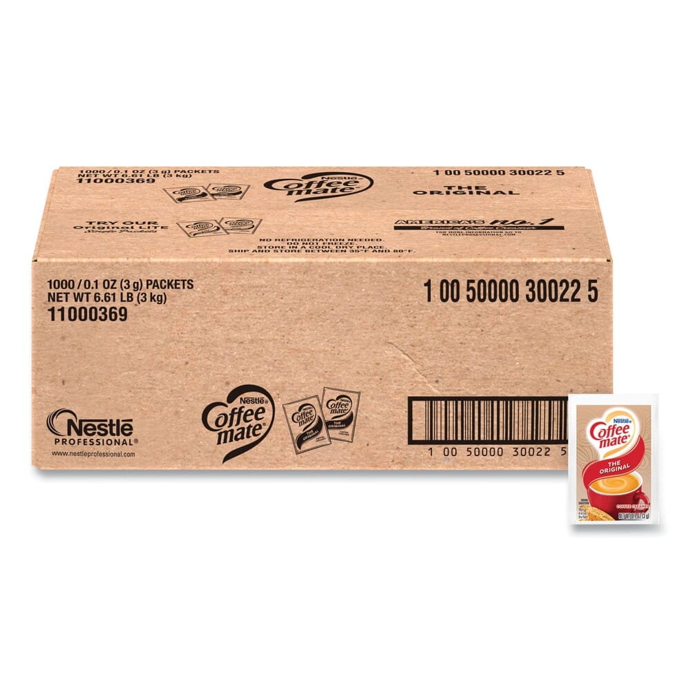 Coffee-Mate 11000369 0.1 oz Packet Powdered Creamer Packets - Original (1000/Carton)