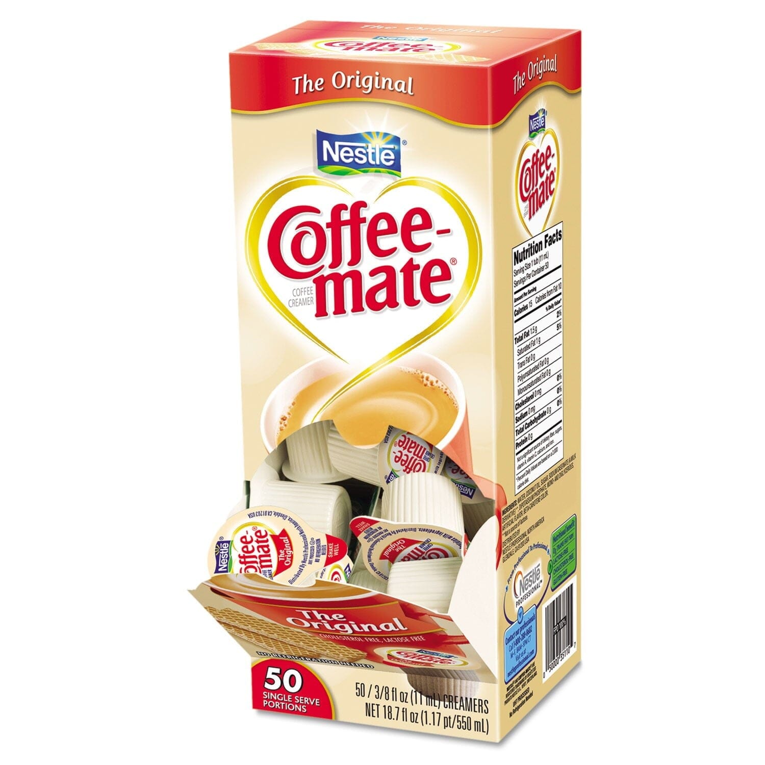 Coffee mate The Original Non-Dairy Creamer, 0.375 fl oz, 50 Count Tubs
