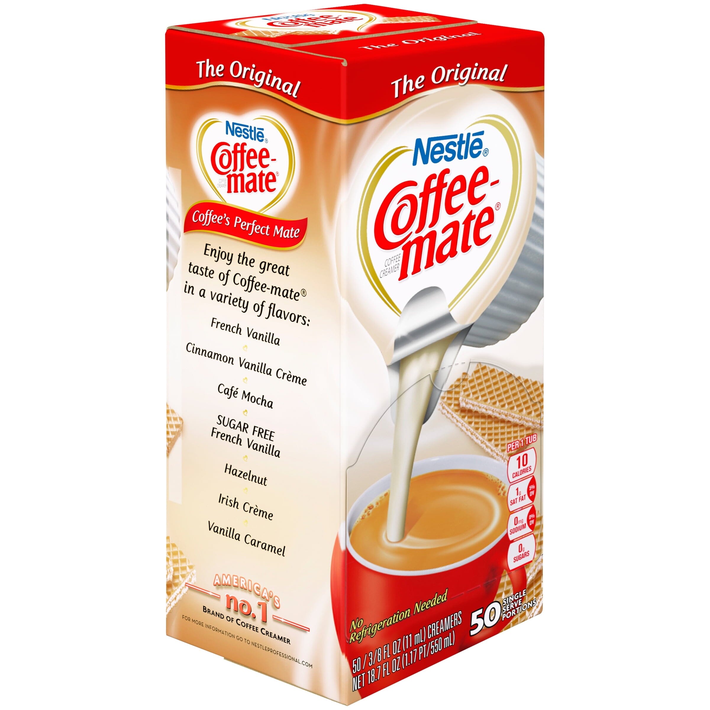 Coffee mate The Original Non-Dairy Creamer, 0.375 fl oz, 50 Count Tubs