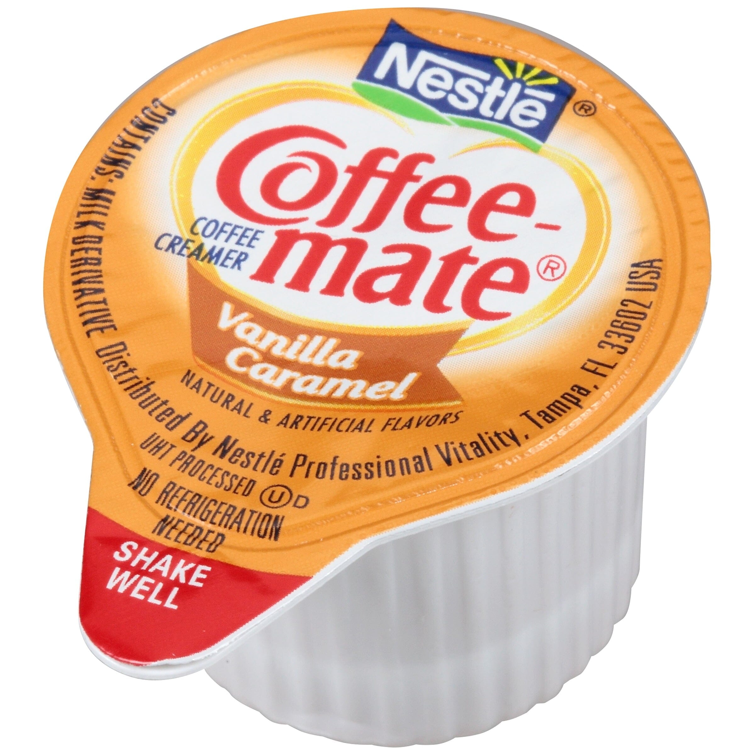 Coffee Mate Vanilla Caramel Liquid Coffee Creamer Singles, Lactose-Free Creamer, 0.375 Fl Oz, 50 Ct