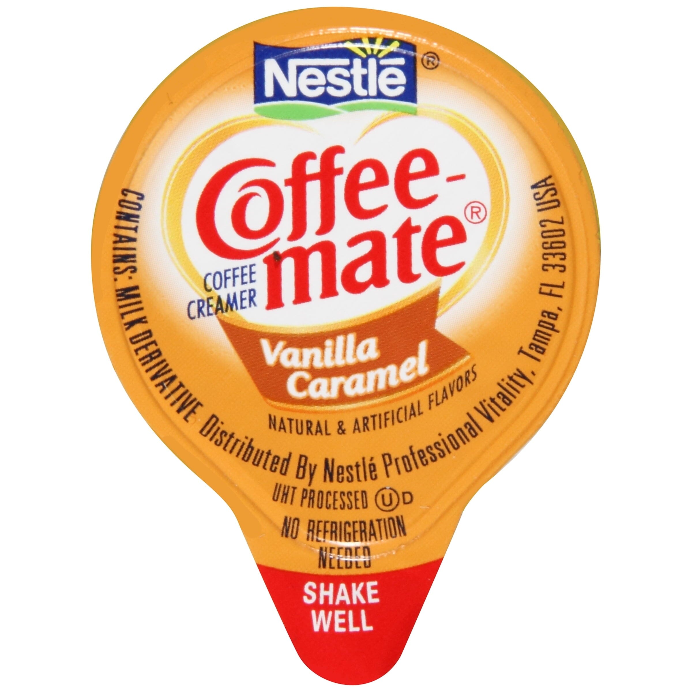 Coffee Mate Vanilla Caramel Liquid Coffee Creamer Singles, Lactose-Free Creamer, 0.375 Fl Oz, 50 Ct