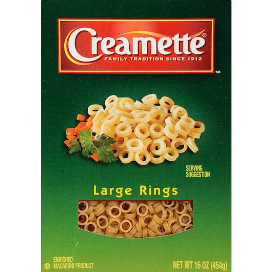 Creamette Large Rings Pasta Noodles 16 oz Box