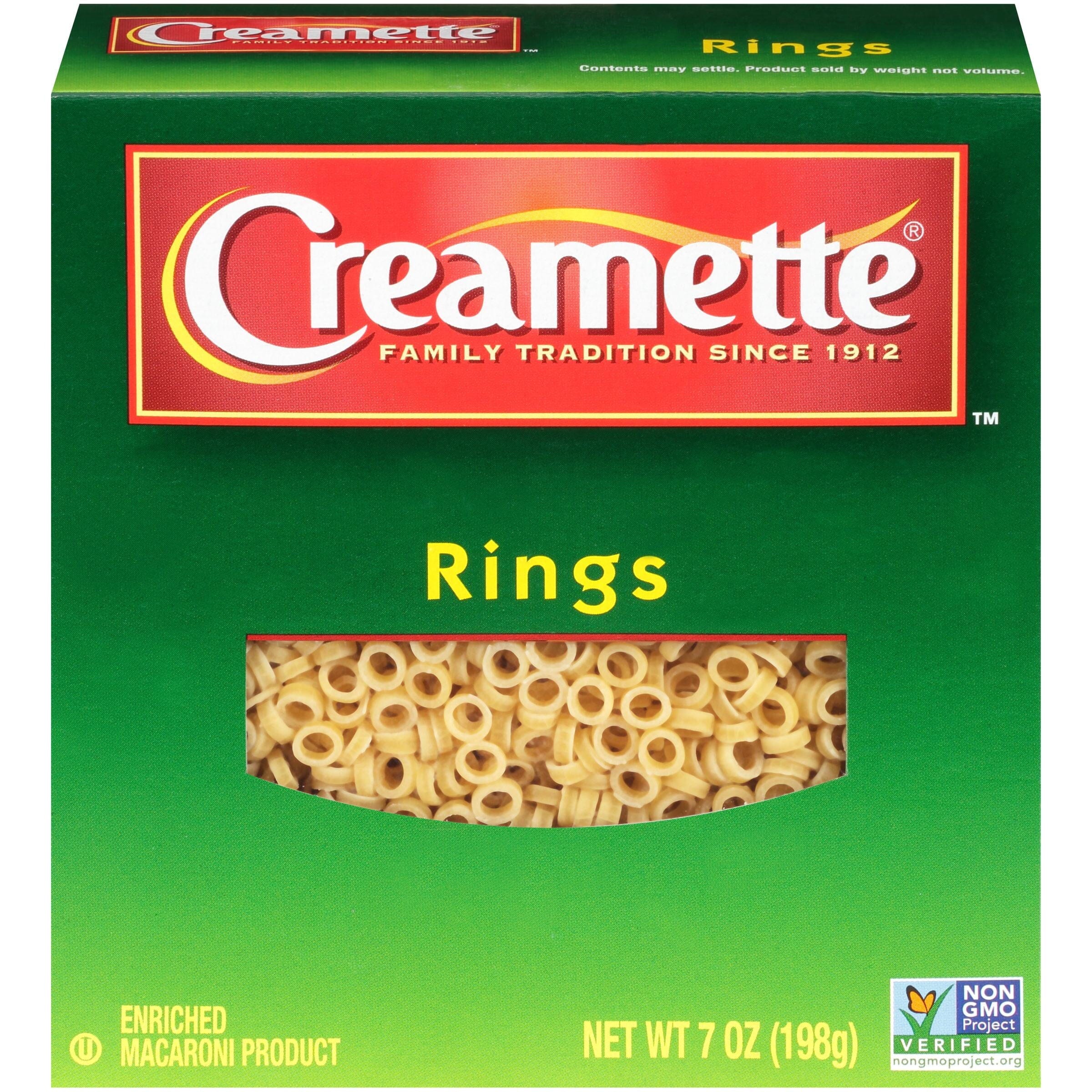 Creamette Short Cut Pasta Rings, 7-Ounce Box