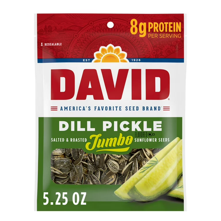 David Jumbo Dill Pickle Sunflower Seeds, 5.25 Ounce