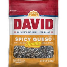 David Jumbo Spicy Queso Sunflower Seeds, 5.25 Ounce