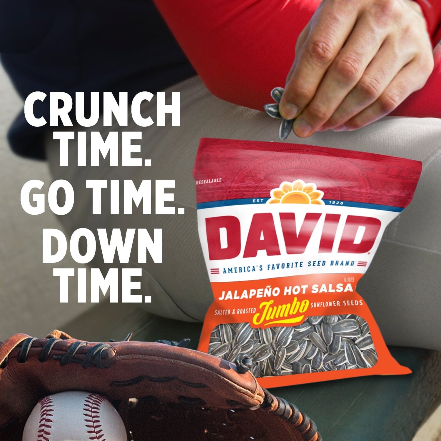 DAVID Seeds Keto Friendly Jalapeno Flavored Salted and Roasted Jumbo Sunflower Seeds, 5.25 Ounce