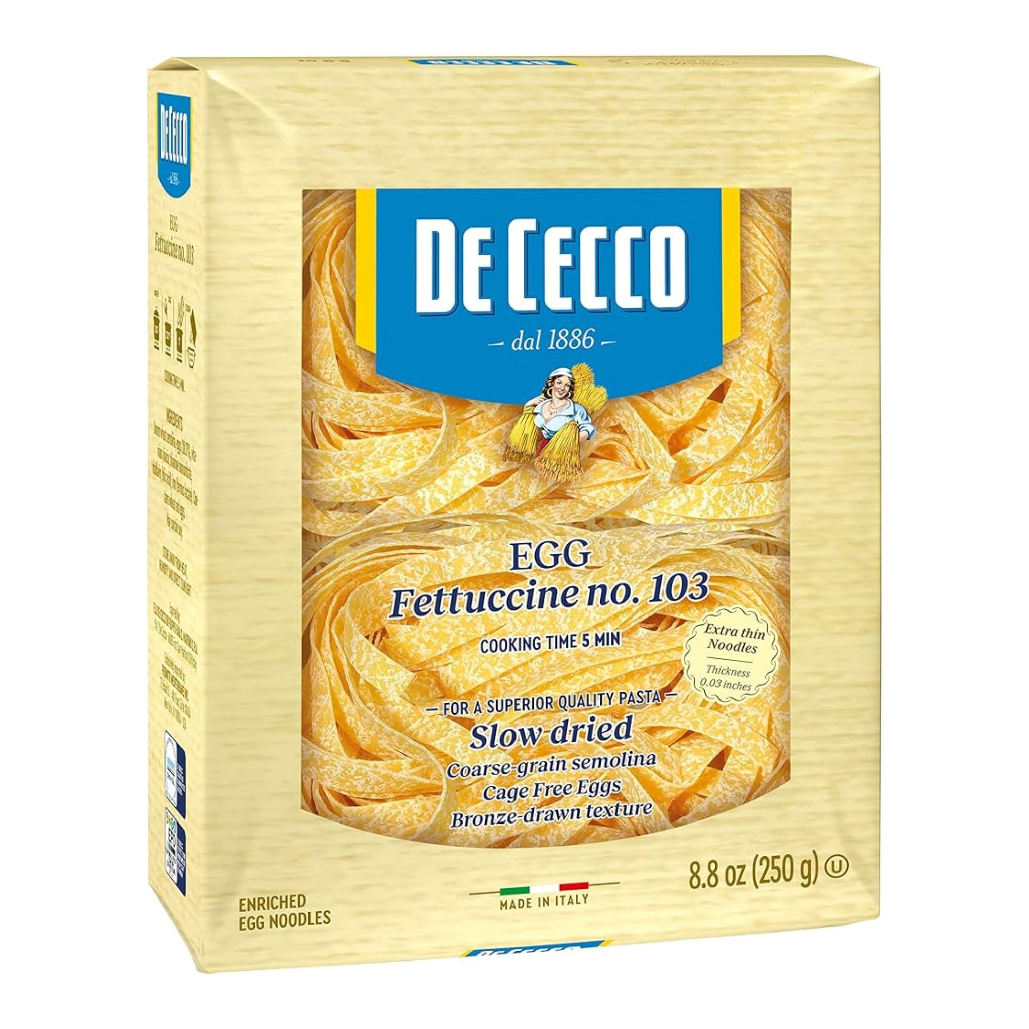 De Cecco Pasta, Egg Fettuccine, 8.8 Ounce