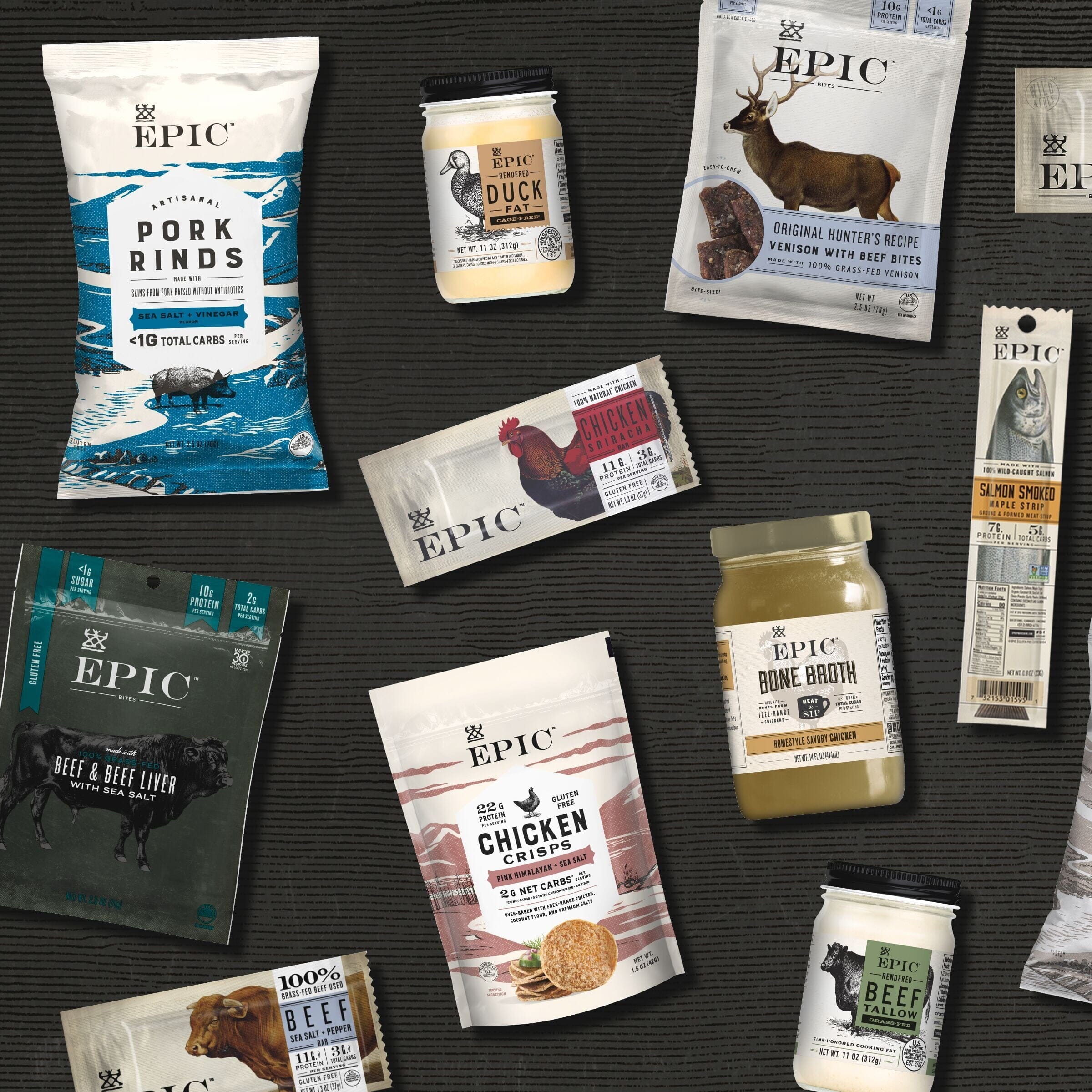 EPIC BBQ Pork Rinds Gluten Free, 2.5 Ounce