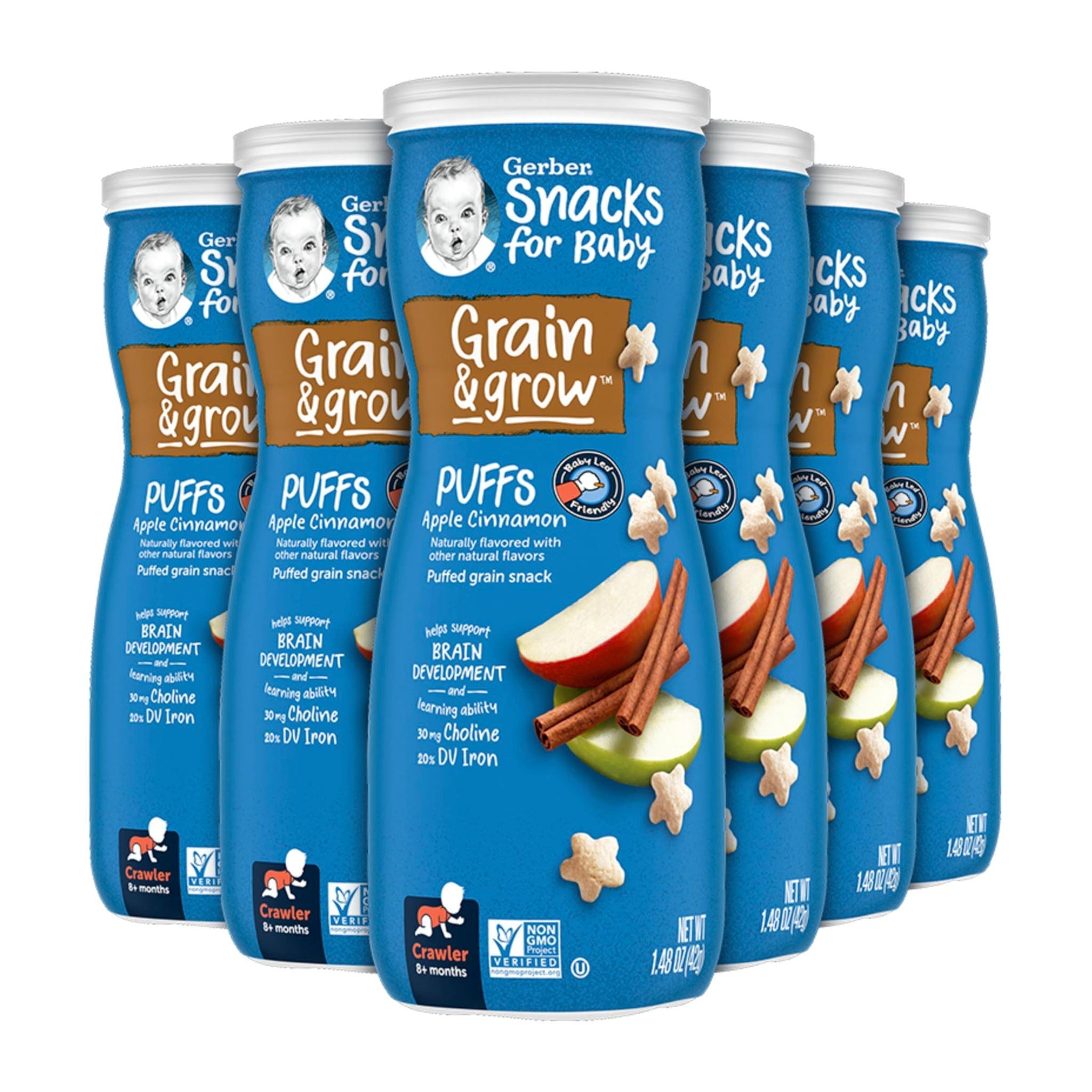 Gerber Stage 3 Baby Food, Apple Cinnamon, 1.48 oz Canister
