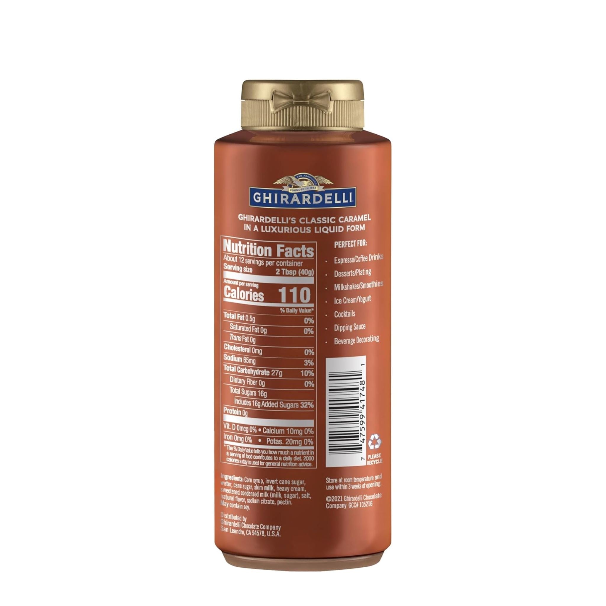 Ghirardelli Caramel Flavored Sauce, 16 Ounce