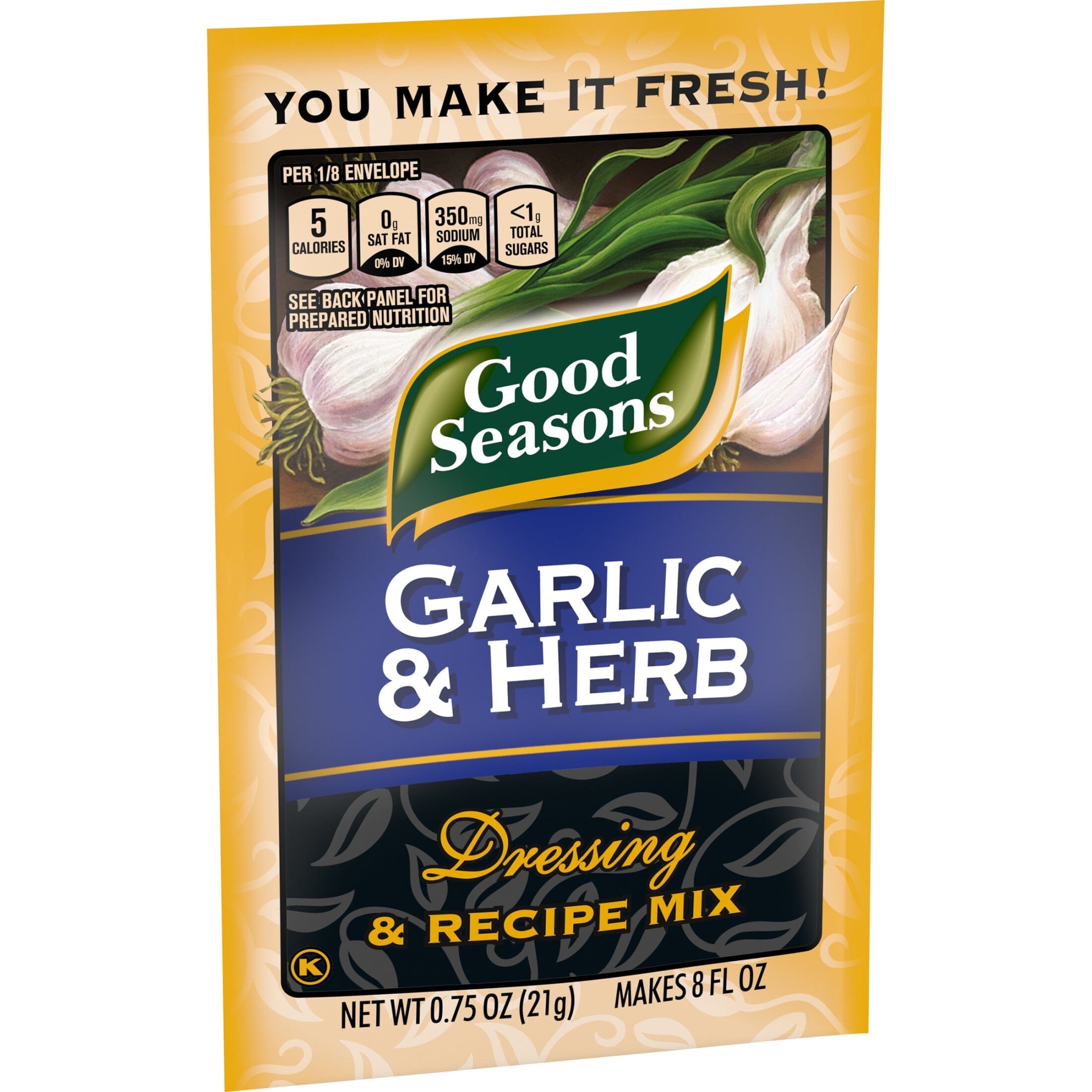 Good Seasons Garlic & Herb Dressing & Recipe Seasoning Mix, 0.75 oz Packet