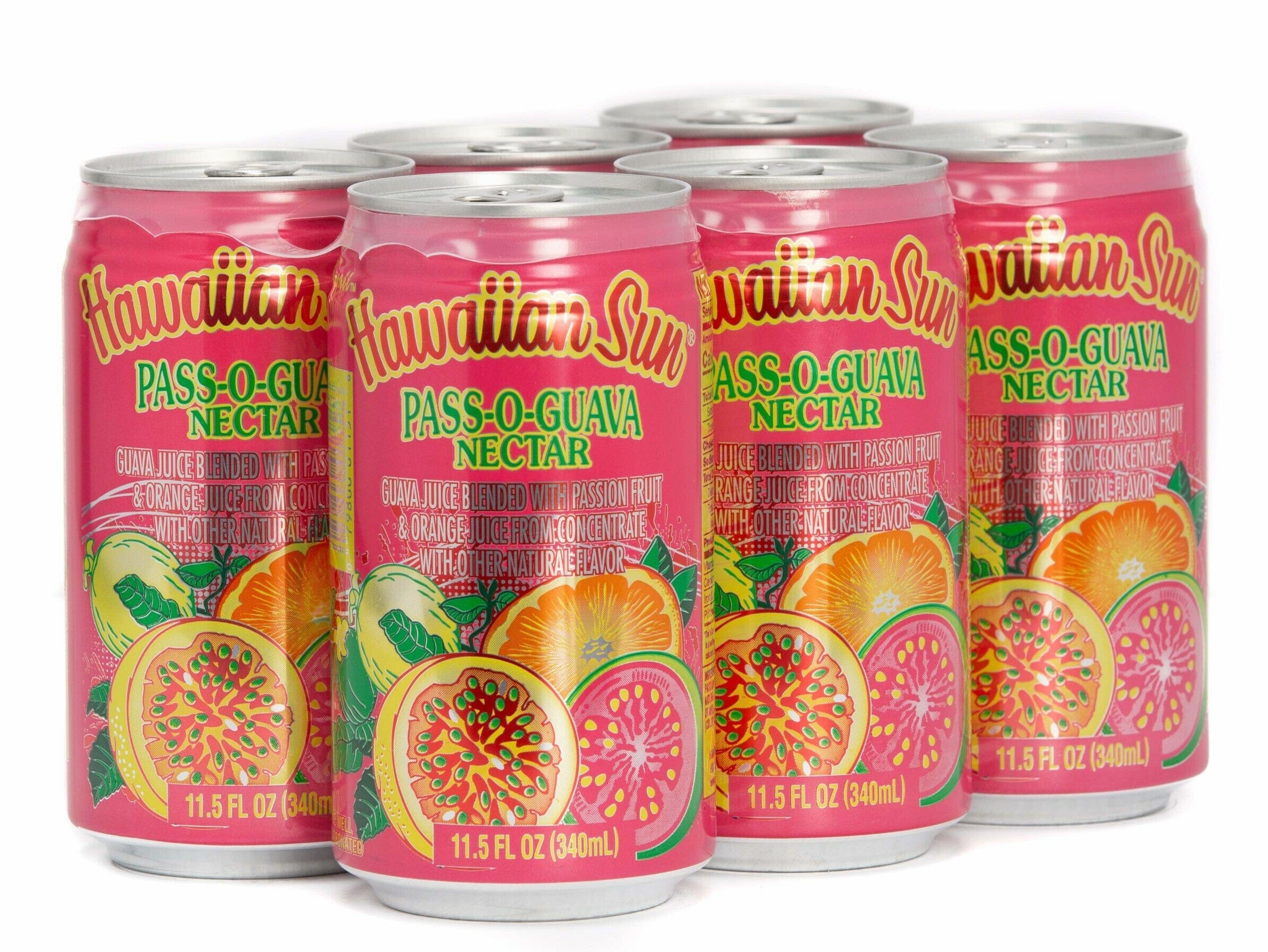 Hawaiian Sun Drink, Pass-O-Guava Nectar, 11.5 Fl Oz Pack of 6