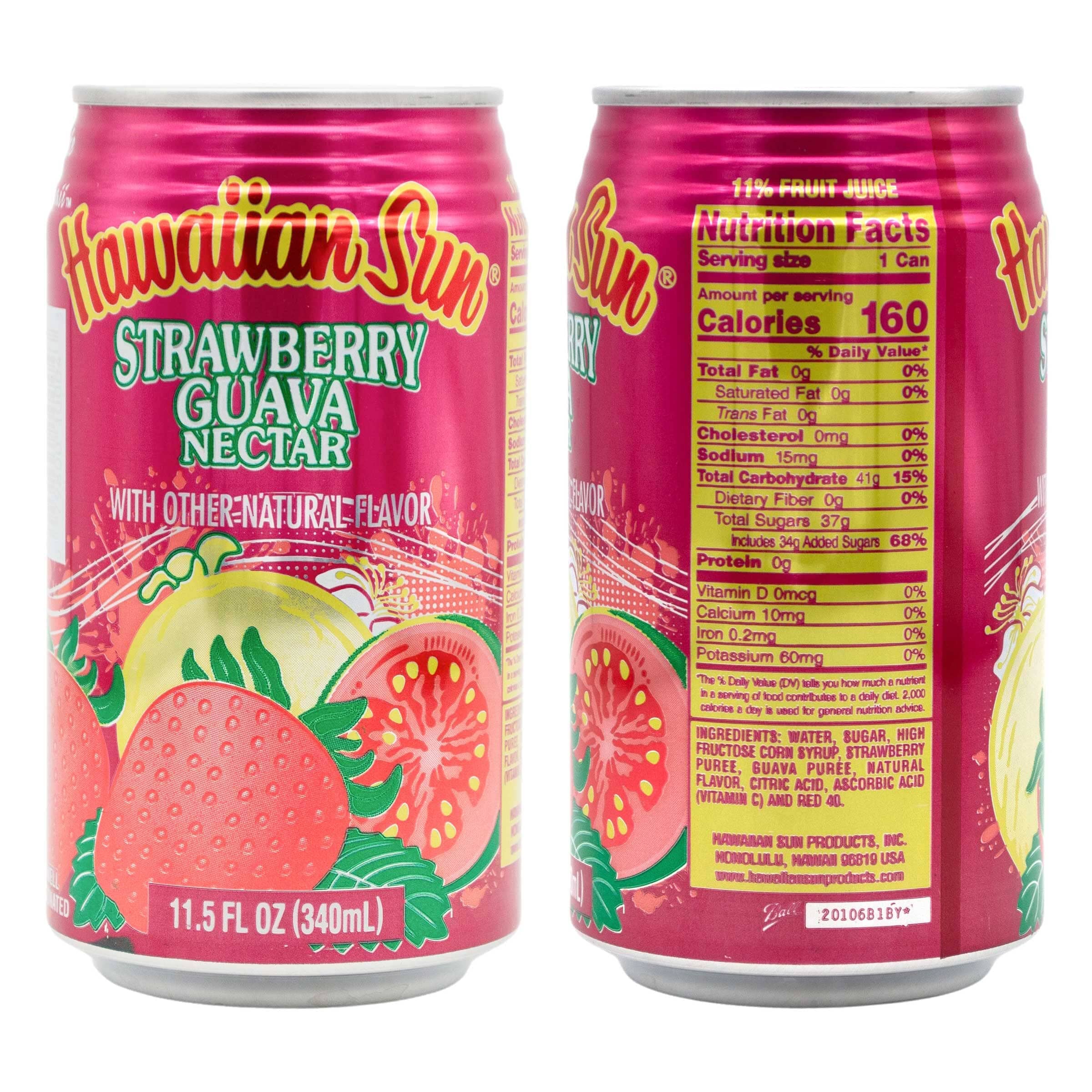 Hawaiian Sun Drinks, Guava Variety Pack, 3 Flavors, 4 Cans per Flavor, Total 12 Cans