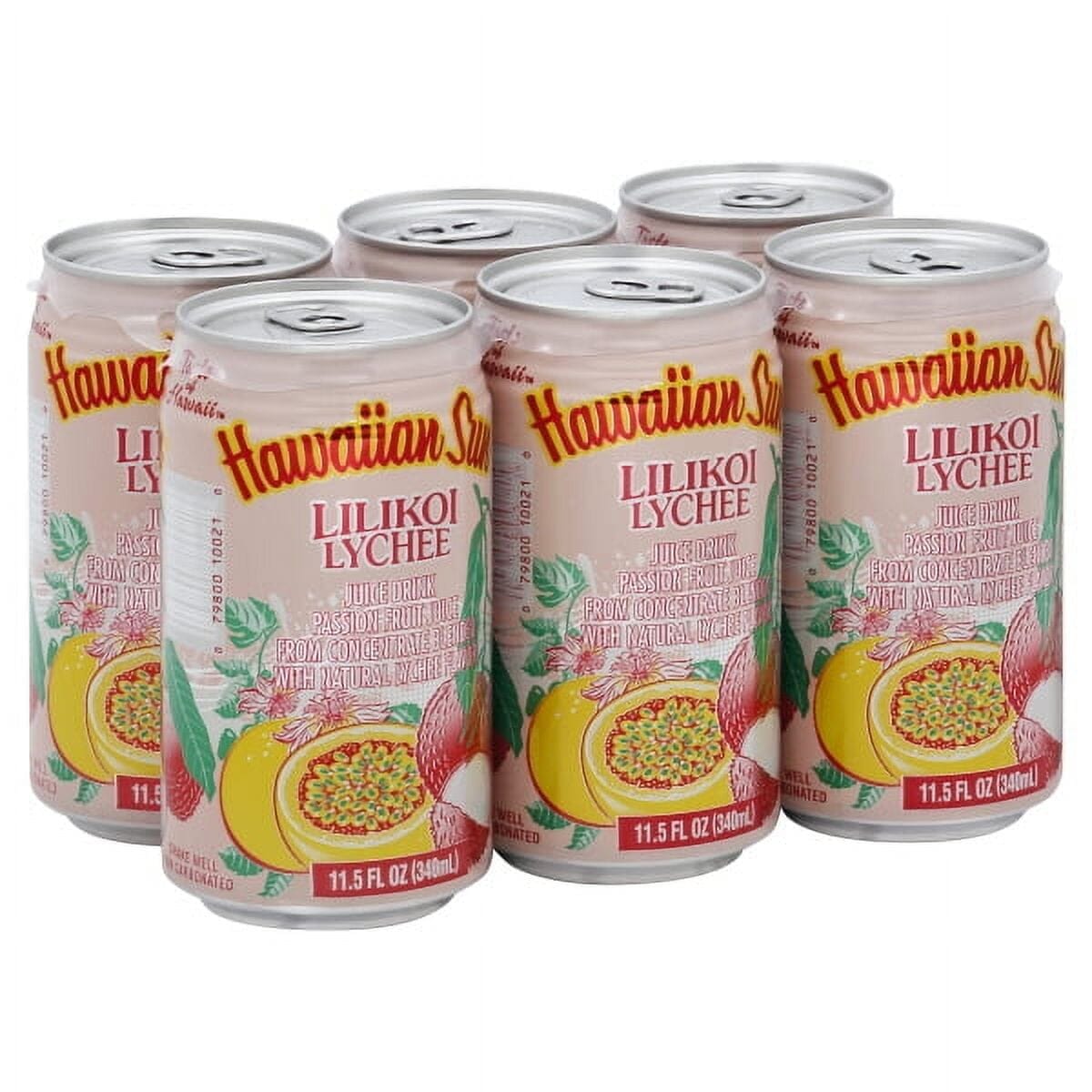 Hawaiian Sun Lilikoi Lychee 11.5 Oz 6pk