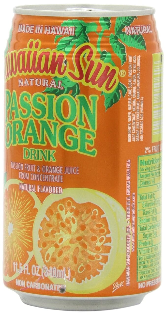 Hawaiian Sun Passion Orange Drink, 11.5 Oz., 6 count