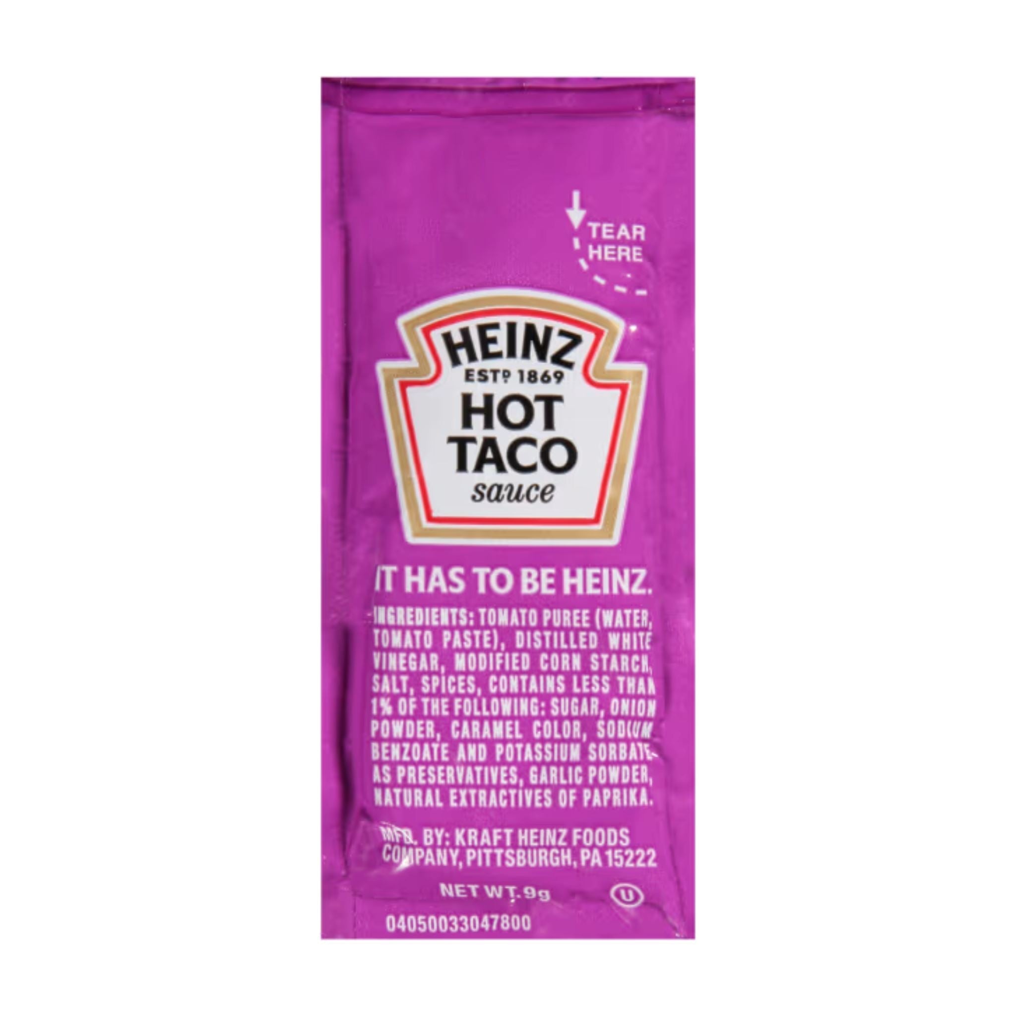 Heinz Hot Taco Sauce Portion Packets, 9 Gram, (500 Count)