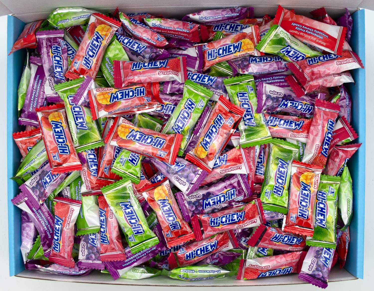 Hi Chew 4 Flavors, Bulk 330+ Pieces, 4 Pound (Hi Chew Fruit Strawberry, Mango, Green Apple, Grape)
