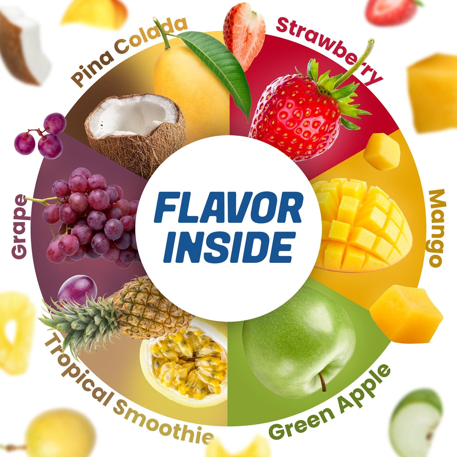 Hi Chew 6 Flavors, Bulk 330+ Pieces, 4 Pound (Hi Chew Fruit Strawberry, Mango, Green Apple, Grape, Tropical Smoothie, Pina Colada)