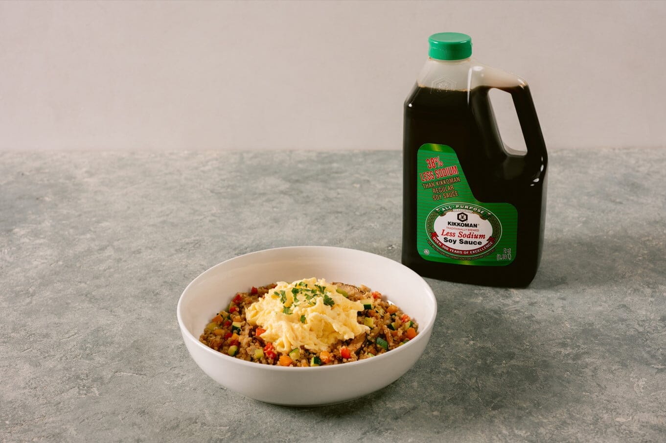 Kikkoman Less Sodium Soy Sauce, 40 oz
