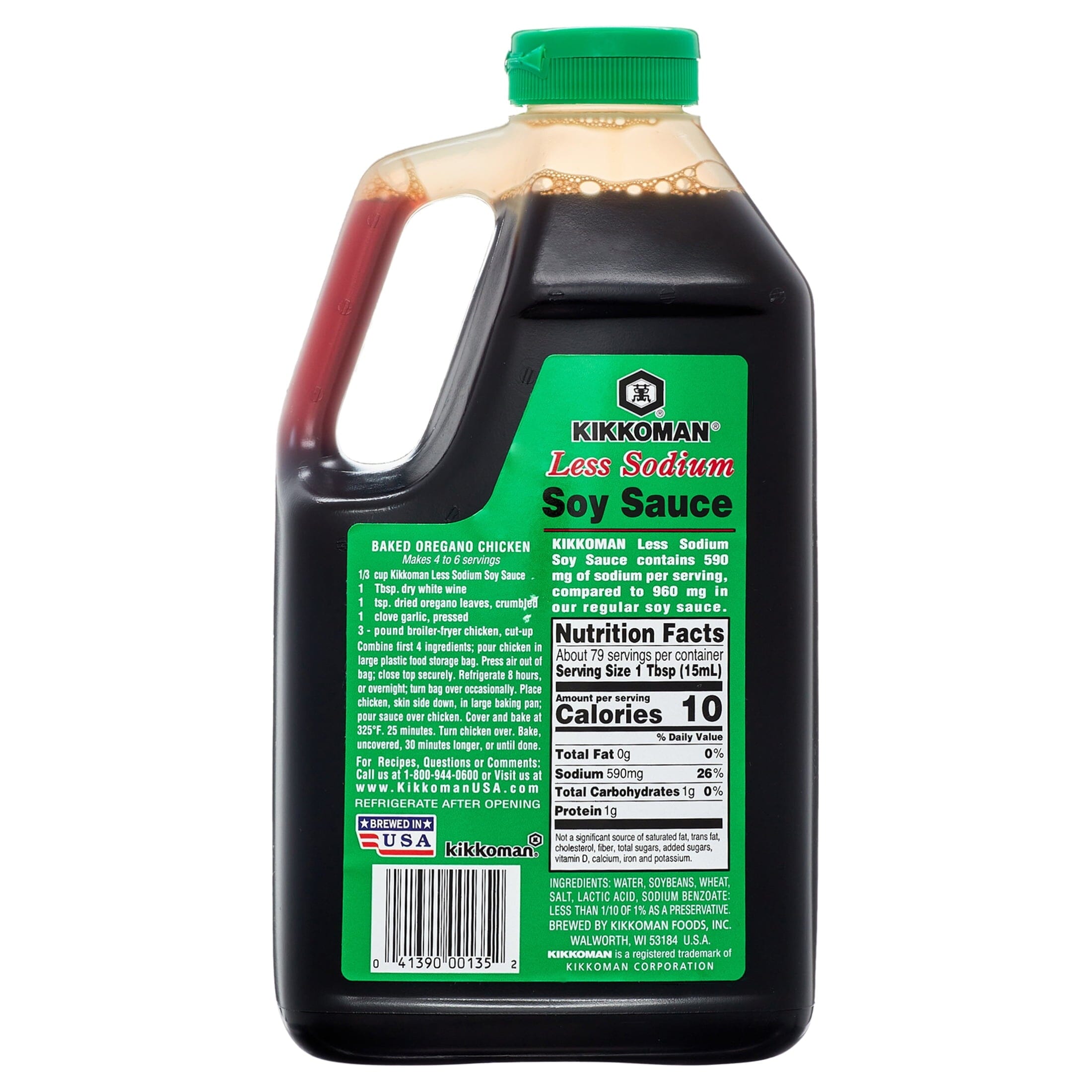 Kikkoman Less Sodium Soy Sauce, 40 oz