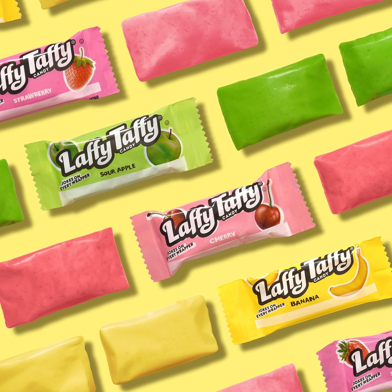 Laffy Taffy Assorted Mini Bars, Individually Wrapped, Bulk Candy, 27 Pounds