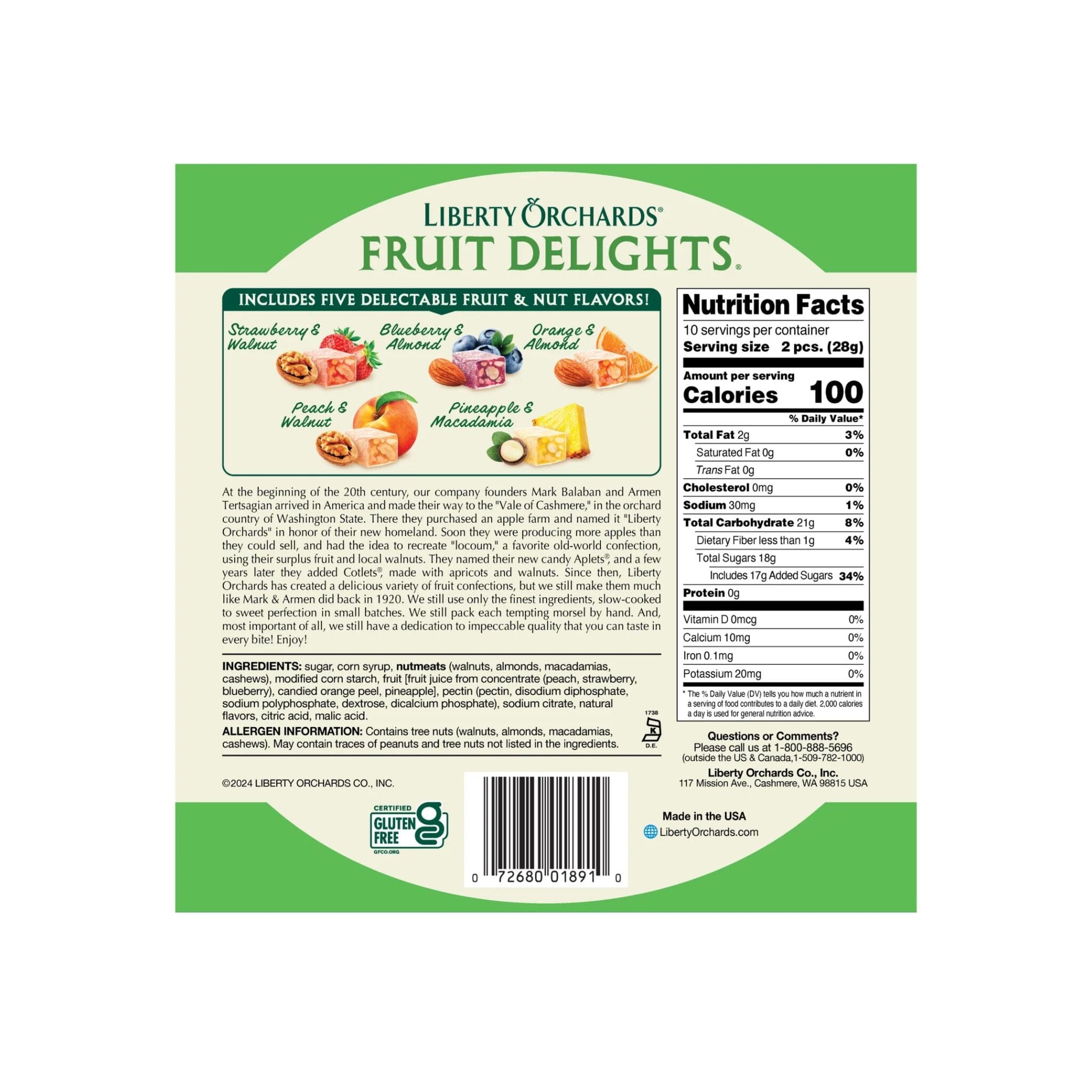 Liberty Orchards Fruit Delights, 10 Ounce