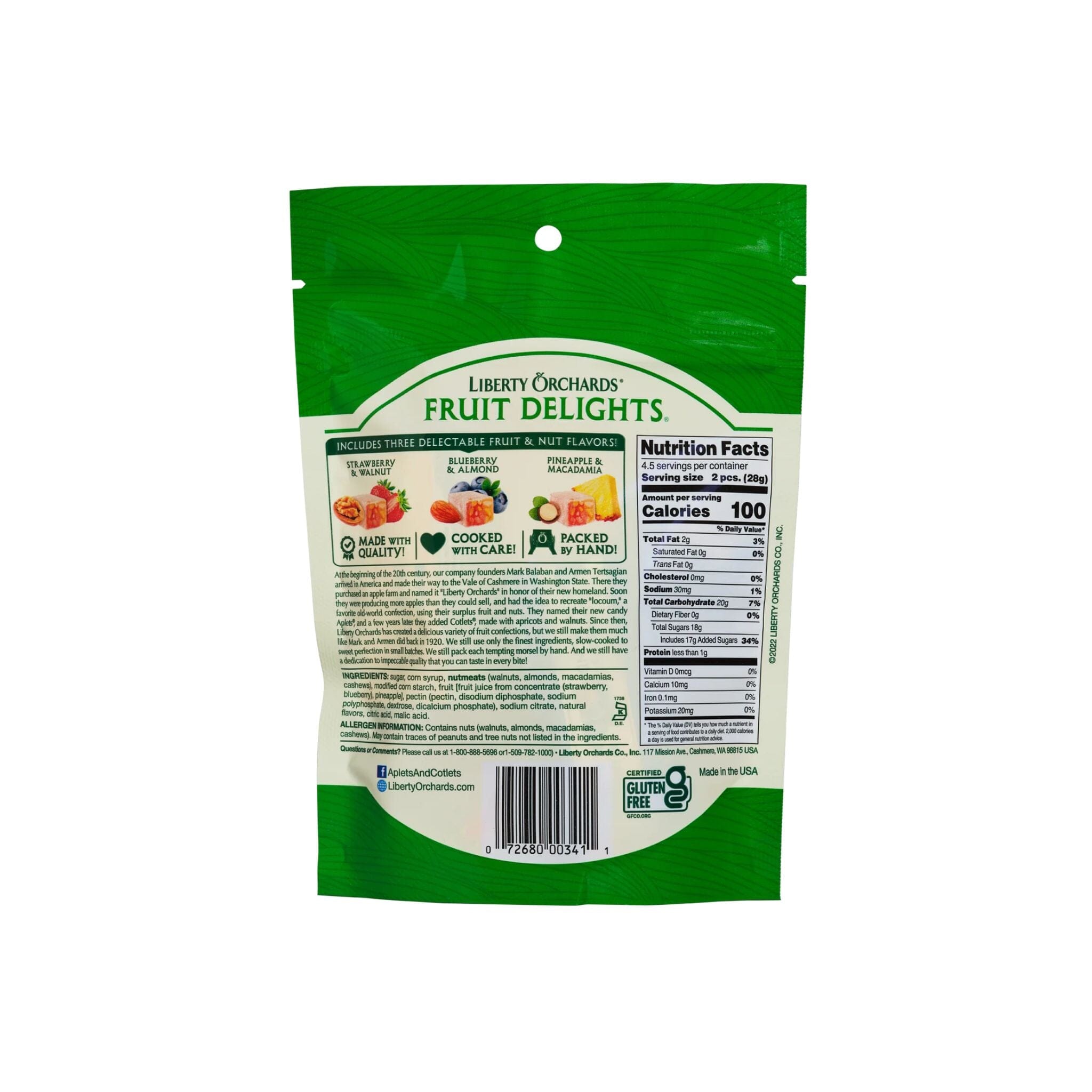 Liberty Orchards Fruit Delights, 4.5 Ounce