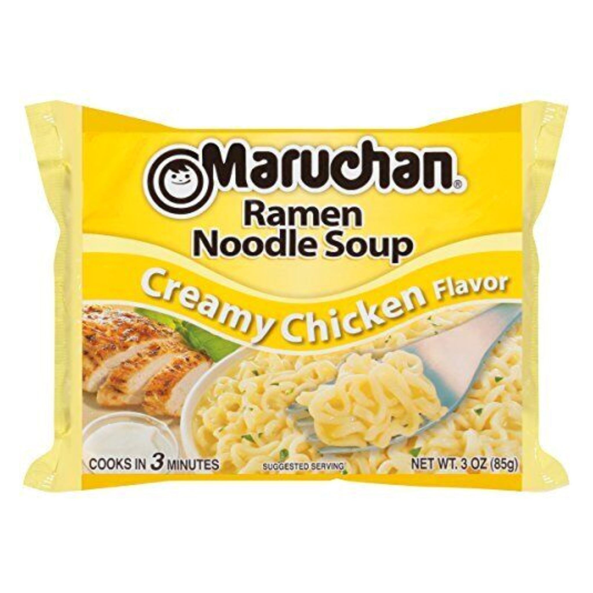 Maruchan Creamy Chicken Flavor Ramen Noodles, 3 Ounces (Pack of 24)