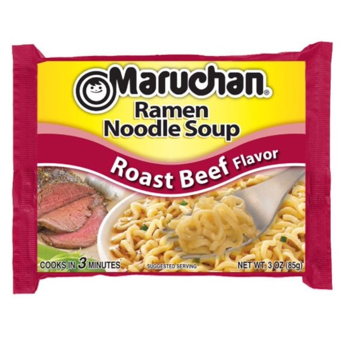 Maruchan, Ramen Creamy Chicken, Roast Beef, Chili, and Beef Noodles Variety Pack Soup, 3 Oz, 12 Ct