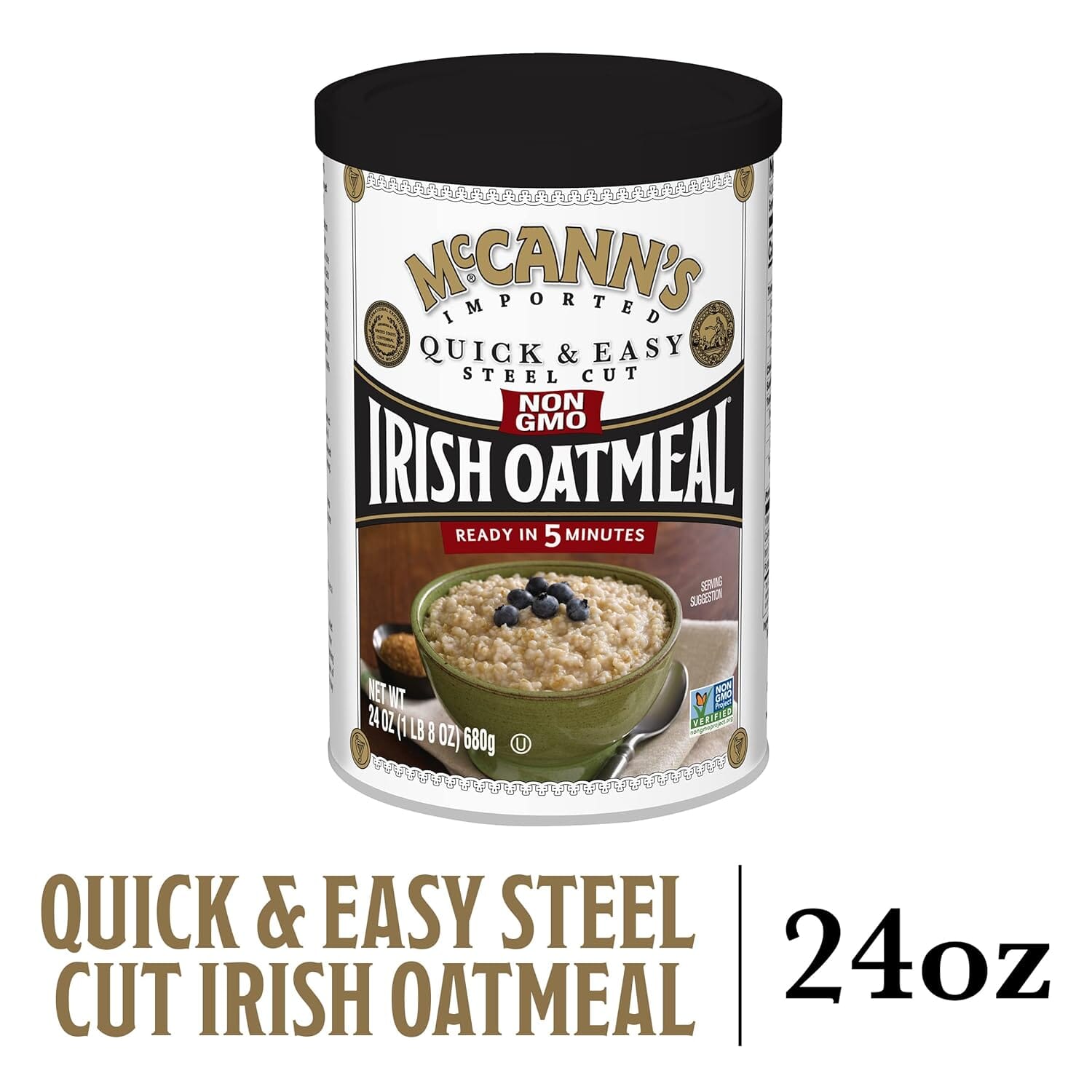 McCann's Steel Cut Irish Oatmeal, Quick & Easy, 24 Ounce