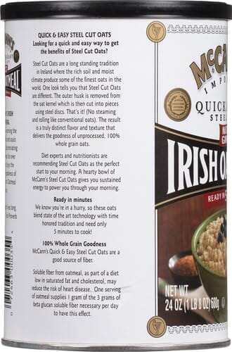 McCann's Steel Cut Irish Oatmeal, Quick & Easy, 24 Ounce