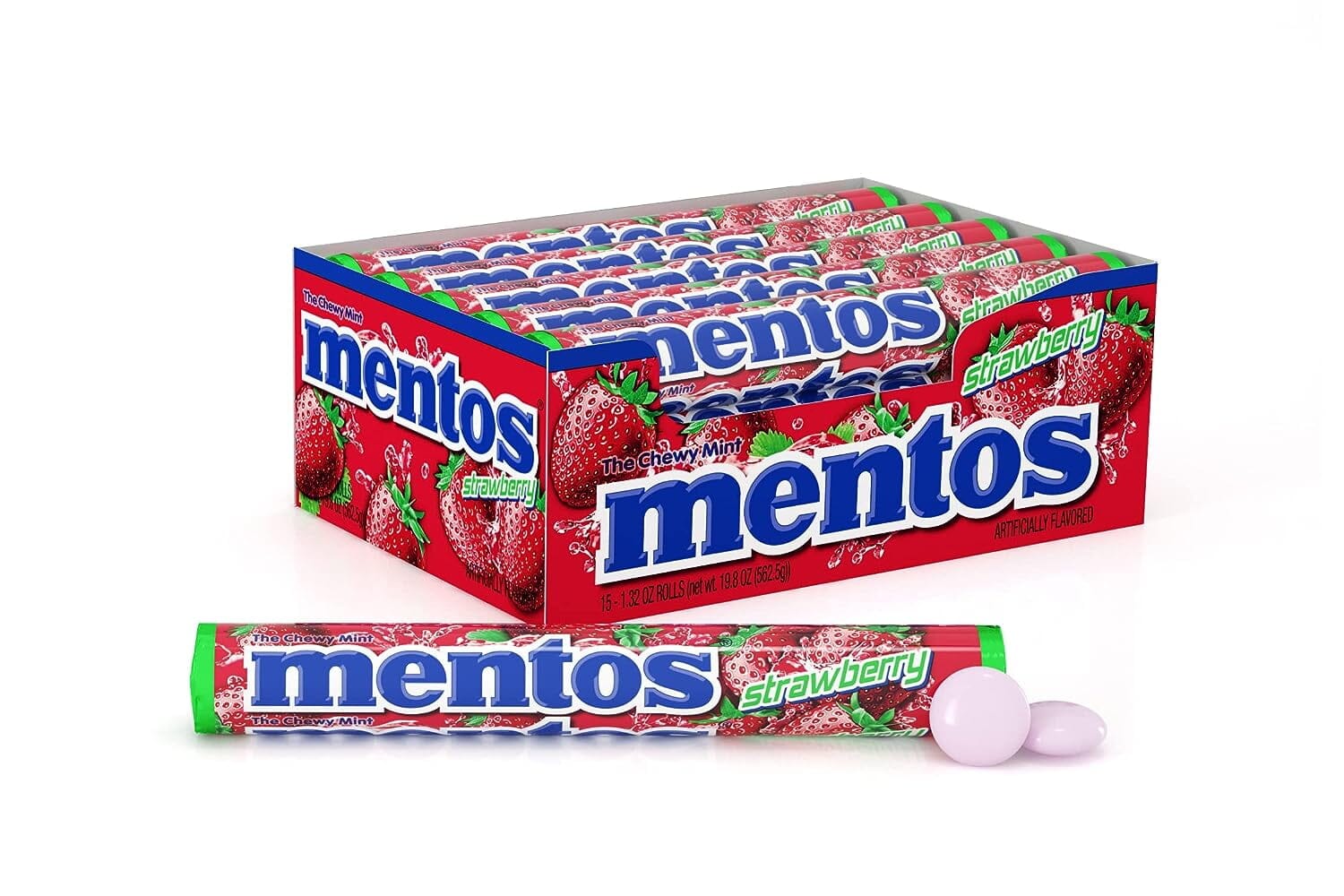 Mentos Rolls, Strawberry, 1.32 Ounce