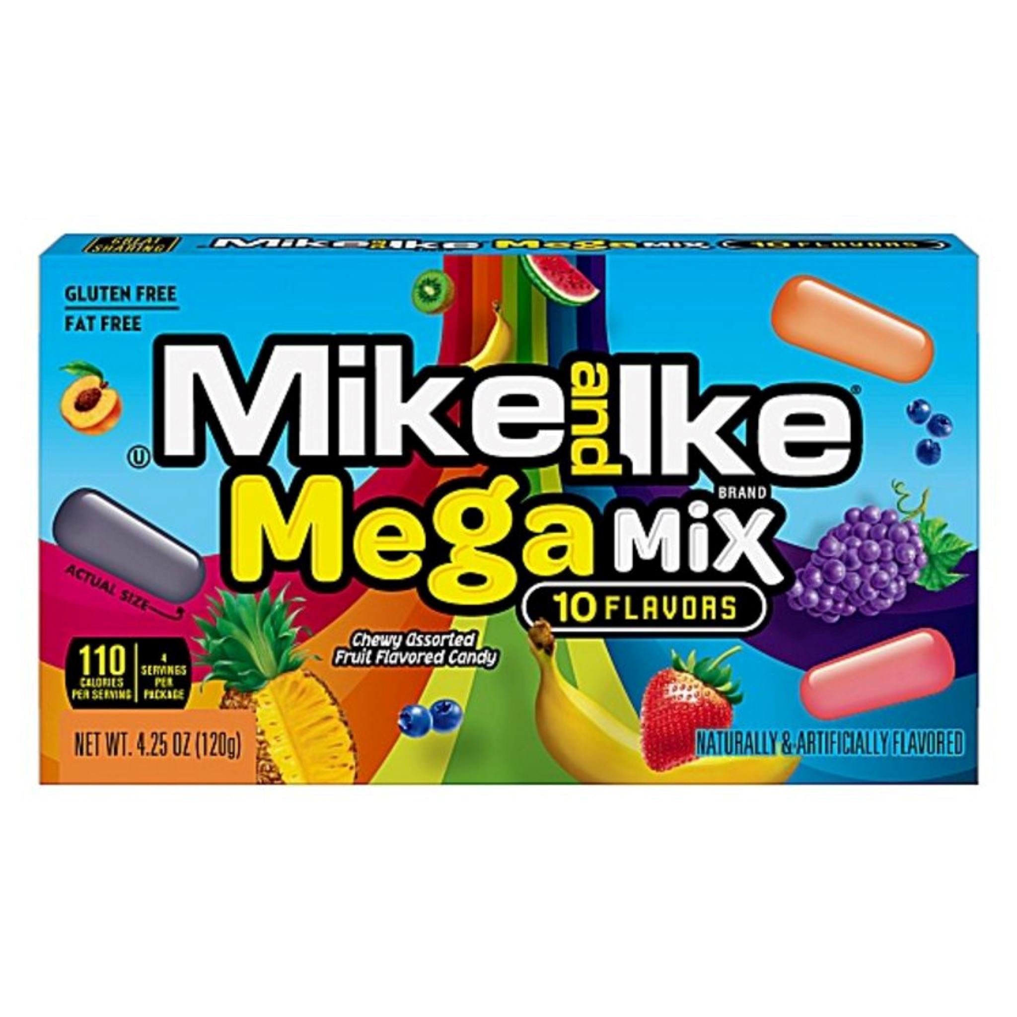 Mike and Ike Chewy Candy, Mega Mix, 4.25 Ounce