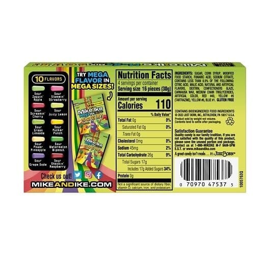 Mike & Ike Chewy Candy, Theater Box Variety Pack, 3 Flavors (Original, Sour, Berry), 4 Boxes each Flavor, 12 Boxes Total, 4.25 Ounce each Box