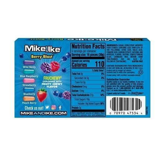 Mike & Ike Chewy Candy, Theater Box Variety Pack, 3 Flavors (Original, Sour, Berry), 4 Boxes each Flavor, 12 Boxes Total, 4.25 Ounce each Box